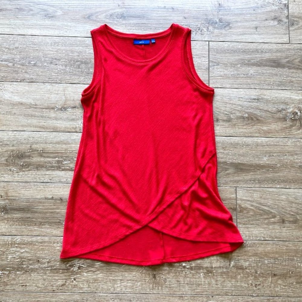Red Sleeveless Top Size Small Apt 9